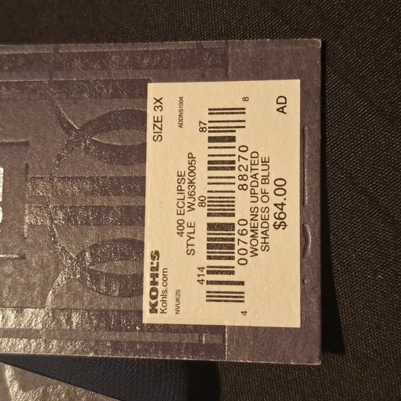 Jennifer Lopez women's size 3X navy tank top, New - Picture 7 of 9